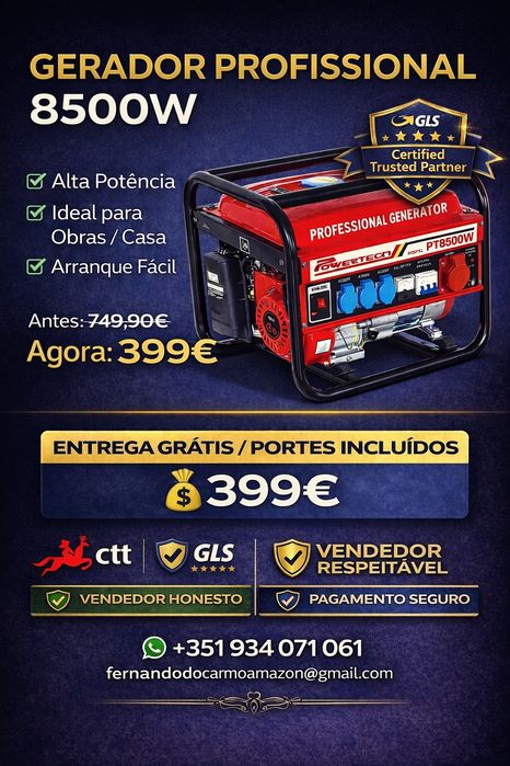 Gerador profissional 8500W