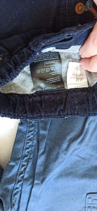Spodnie ogrodniczki sztruksy h&m 86