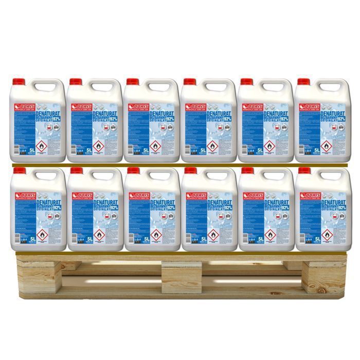 Denaturat 92% bezbarwny DORIS 410L Paleta 82szt x 5L