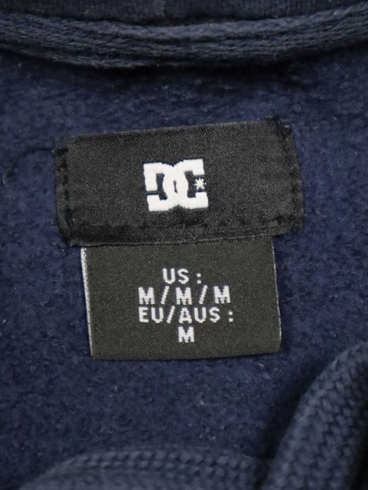Bluza DC Star hoodie ciemnoniebieska z kapturem z brązowym nadrukiem