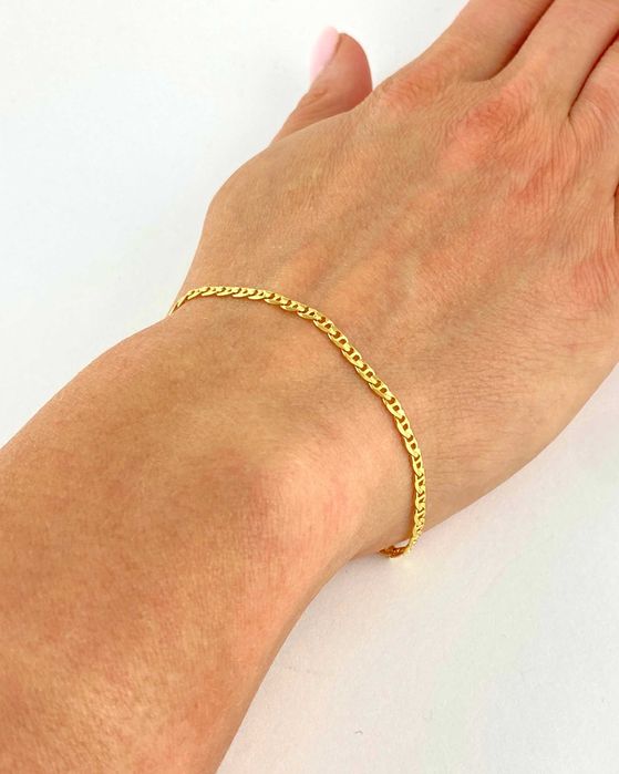 ZŁOTA bransoletka GUCCI pełna 2,7 mm PRÓBA 585 (14K) długość 18,5 cm