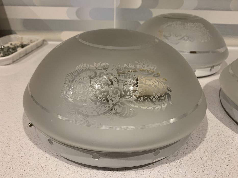 3 candeeiros de tecto vintage