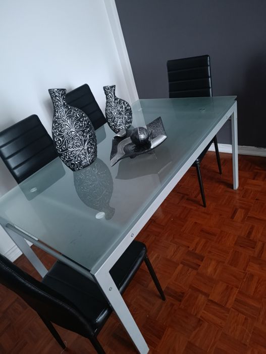 Mesa de sala vidro fosco, recolha a cargo do comprador