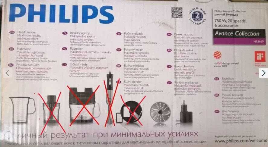 Запчастини Блендер PHILIPS HR1669