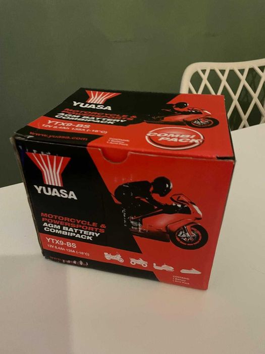 Bateria moto YUASA YTX9-BS -NOVA-