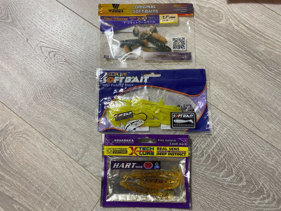 Набор силиконовых приманок со сьедобной резины для ультралайта