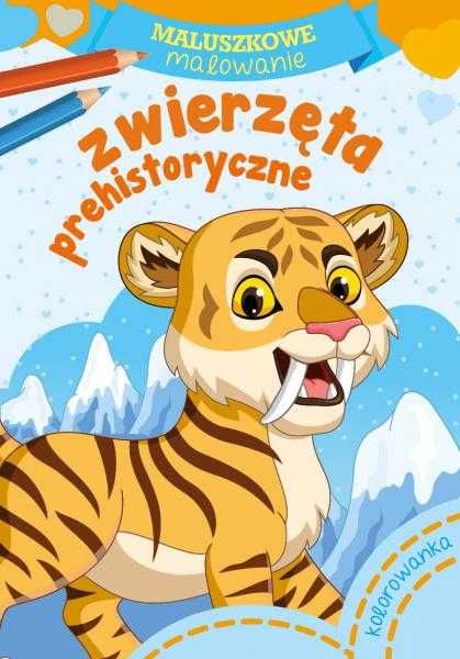 Maluszkowe malowanie kolorowanka ZWIERZĘTA PREHISTORYCZNE