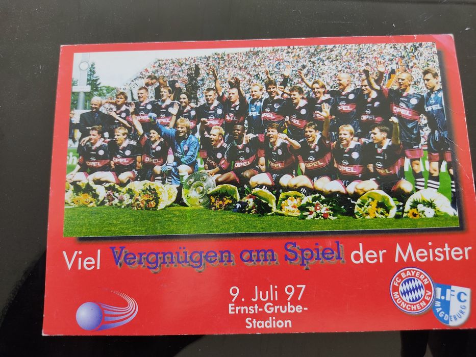 Postal do Bayern Munique campeão 1997