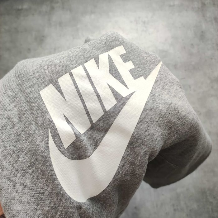 DAMSKA Klasyczna Sport Bluza Szara z Kapturem Duże Logo Nike AIR Max