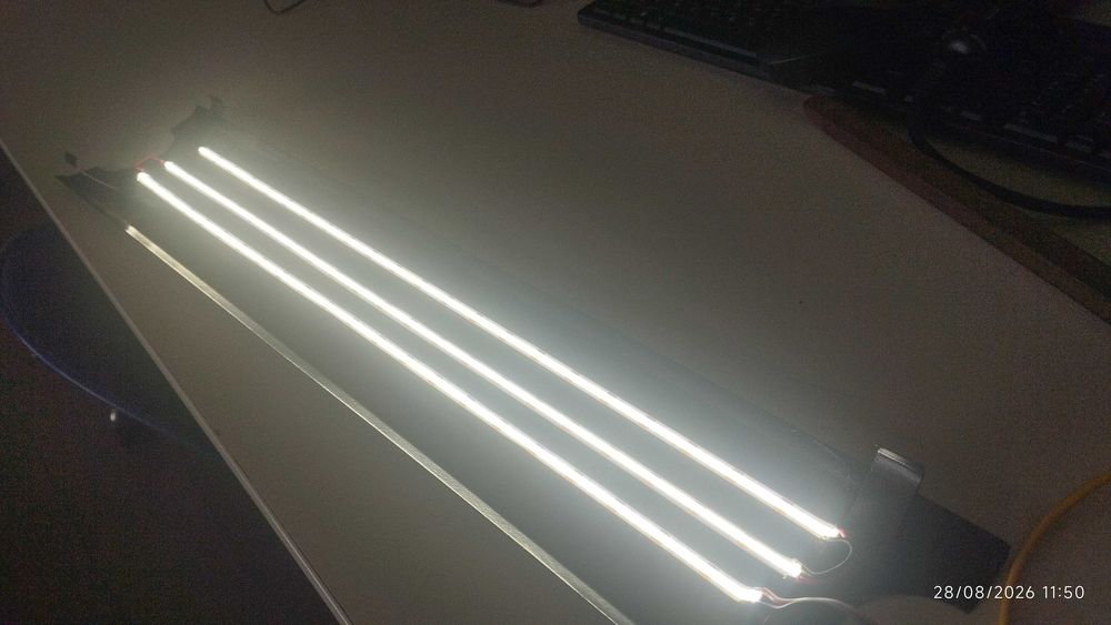 Calhas de luz led para aquarios 70cm branco frio