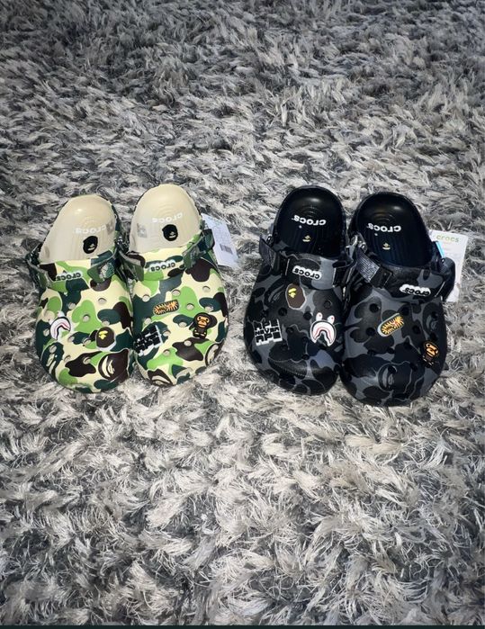 ‼️БЕЗ ПЕРЕДОПЛАТ‼️ Тапки Bape x Crocs / Бейп/ Крокс/ Тапочки