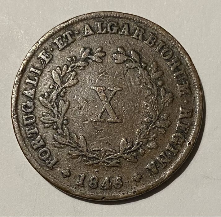 Moeda D MARIA II - X Reis 1845