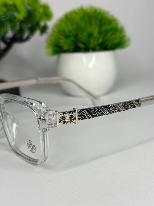 Окуляри хром хартс white&silver