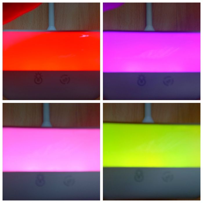 Lampka na biurko , przenosna pod namiot bialy + RGB