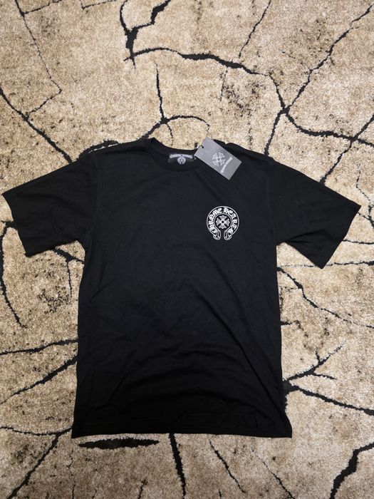 Czarna koszulka Chrome Hearts z nadrukiem