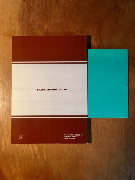 SUZUKI GSX 400 F - manual + garantia - 1983 - muito bom estado