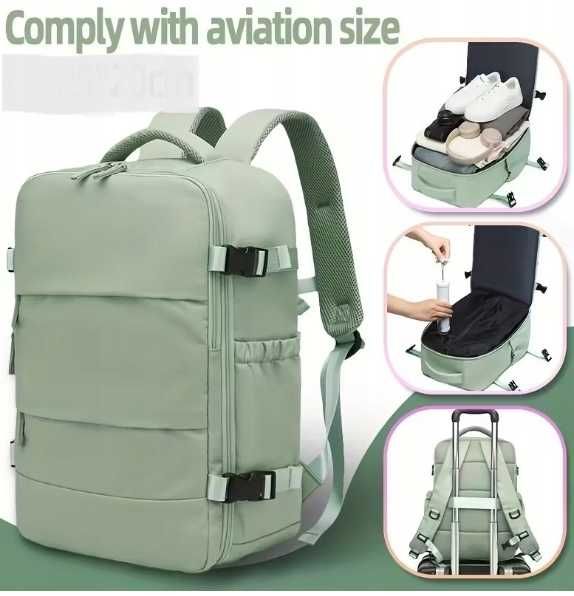 Plecak podróżny próżniowy 40x25x20 do samolotu RYANAIR WIZZAIR