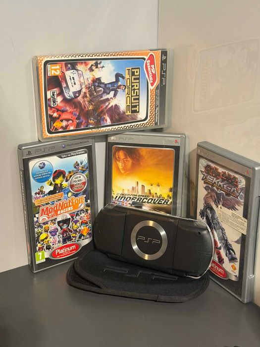 Konsola PSP Fat, 4 gry, etui/Lombard Krzysiek