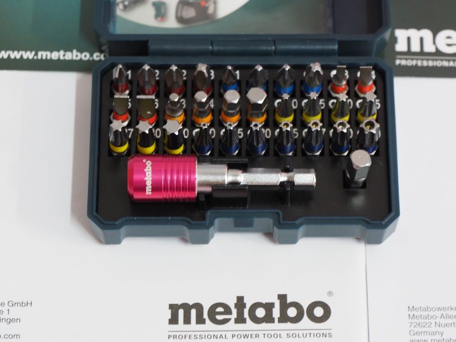 METABO bity końcówki uchwyt 32szt Solidne