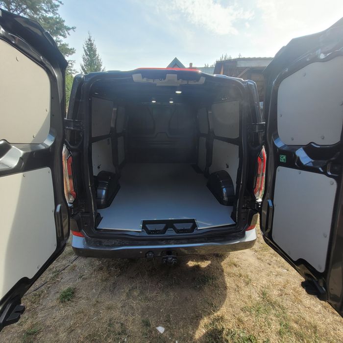 Podłoga, zabudowa Ford Transit Custom, płyta antypoślizgowa sklejka