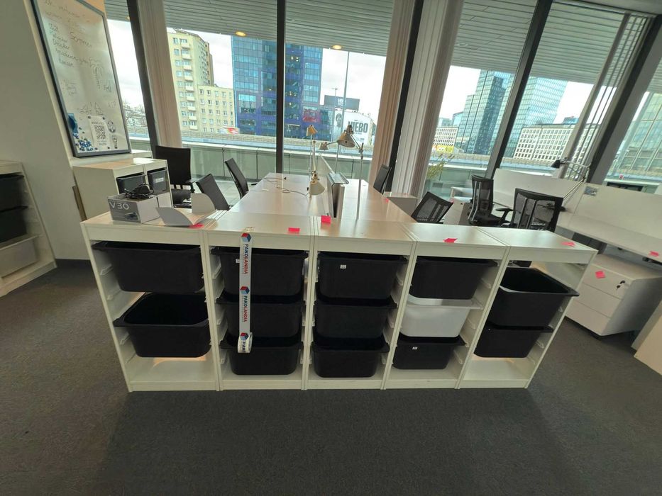 Regał biurowy  z pojemnikami regały biuro dom szkoła