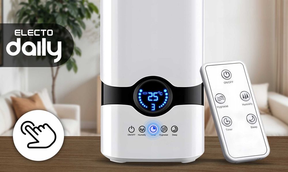 Nawilżacz Powietrza Dyfuzor Jonizator 4L Aromaterapia Pilot+12 Olejków