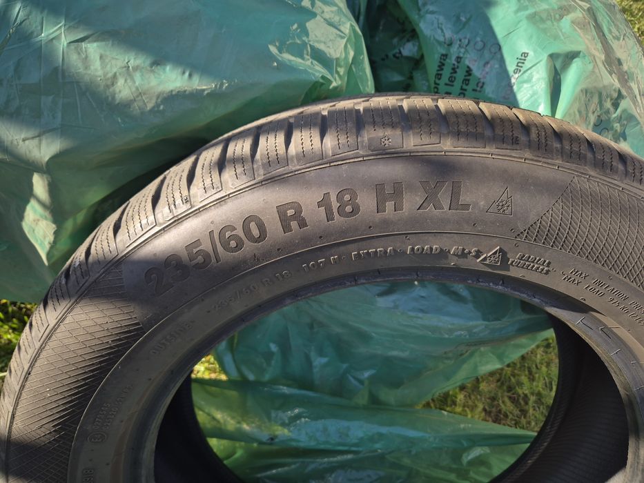 Opony zimowe Continental 235/60/18, używane