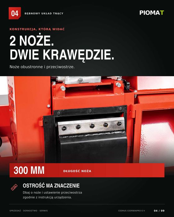 Cedrus CEDRB06PRO-E-V rębak do 15 cm 2 cylindry 34 KM