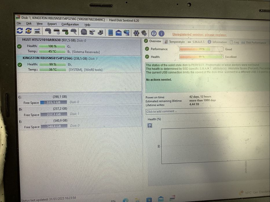 Disco SSD M.2 Kingston 256GB  RBU-SNS8154P3/256GJ