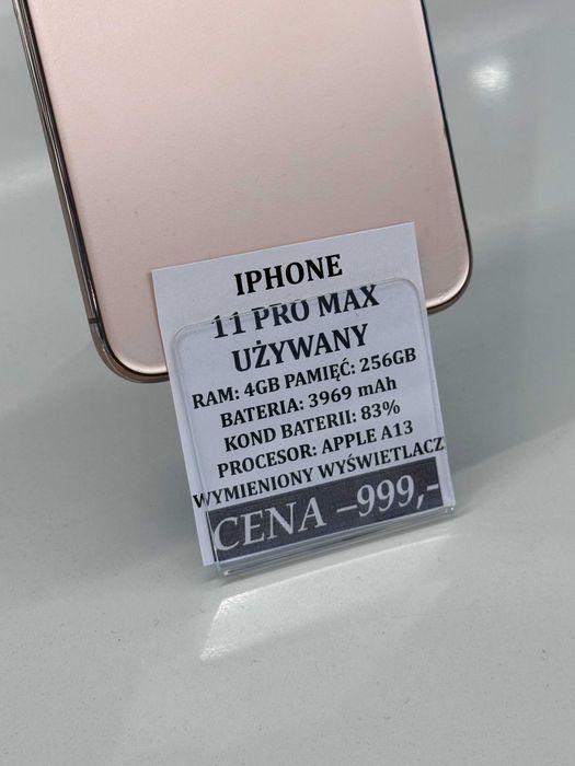 iPhone 11 PRO MAX 256GB Bat 83% Topcase Vivo *Raty 0%