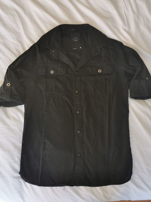 Lote de 3 camisas homem caqui preto M G-Star Raw Guess