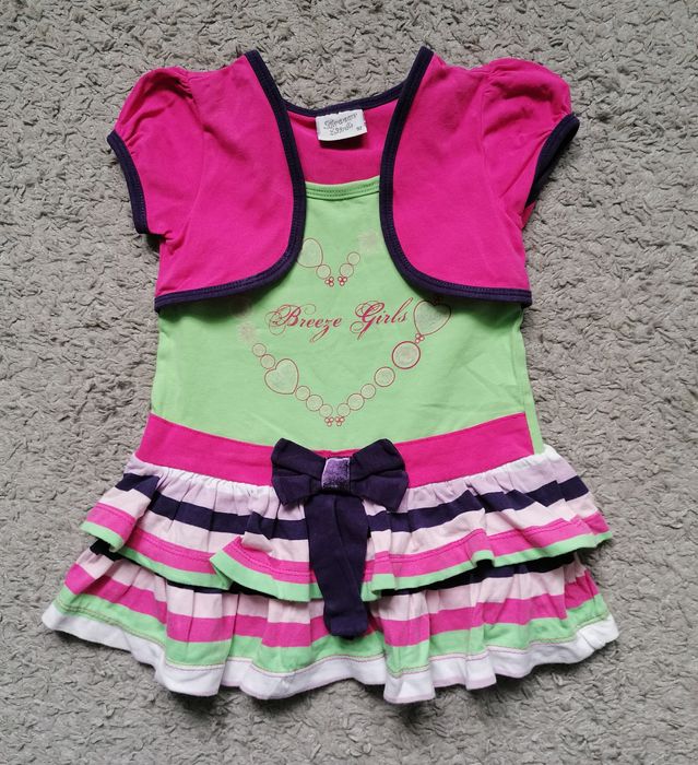 Tuniko- sukienka na krótki rękaw roz 92