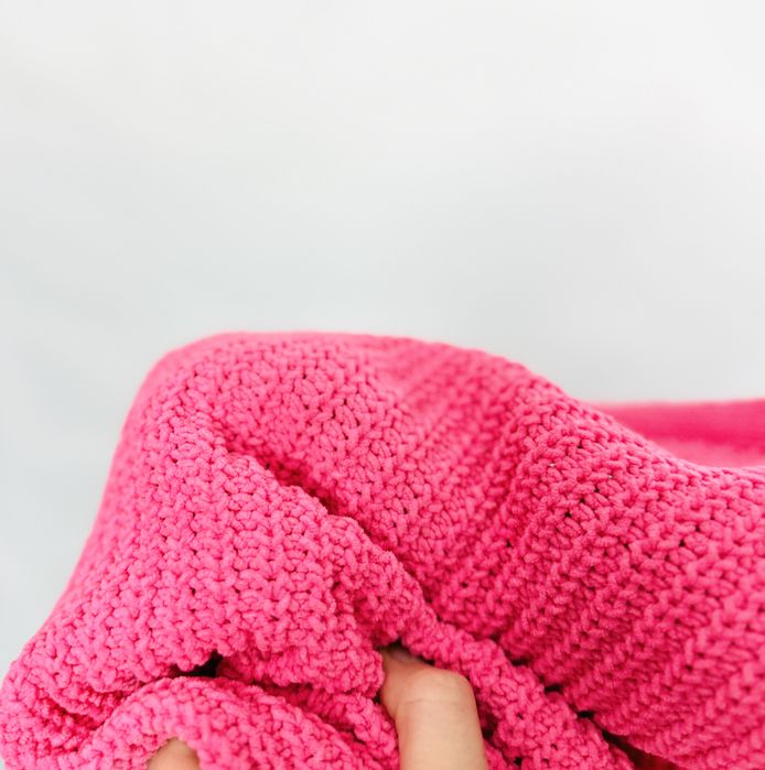 Sweter Różowy Kardigan Prążek XS