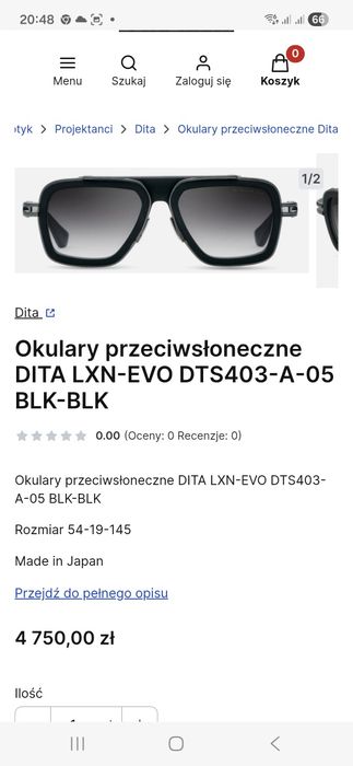 Dita Okulary Made in Japan