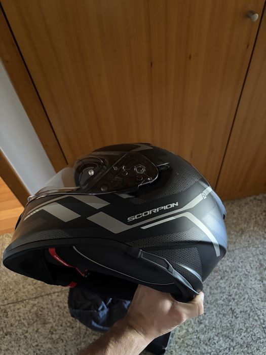 Capacete SCORPION Exo-491 Kripta Matt Black / Silver