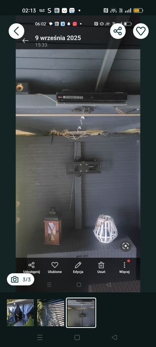 Altanka z wnęka na telewizor
