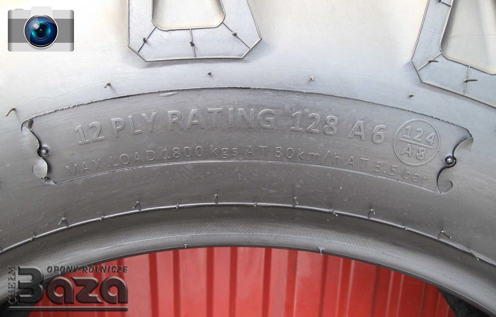 BAZA Opona 12.4-24 GRI 12PR Extra Mocna TUR Ładowacz + Tani Kurier !