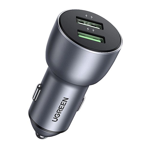 Ugreen szybka ładowarka samochodowa 2x USB 36W Quick Charge SCP FCP AF