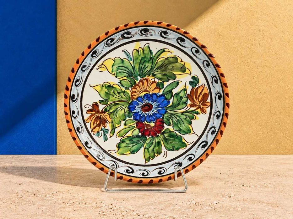Włoska misa ceramiczna sgraffito 25,5 cm 5011/26 lata 60-70 Italy