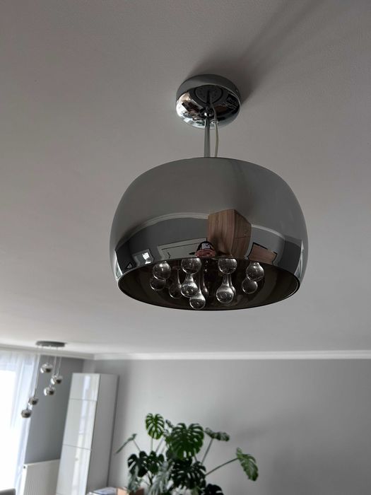 Lampa wisząca CRYSTAL  Zuma Line chromowana srebrna sople metal