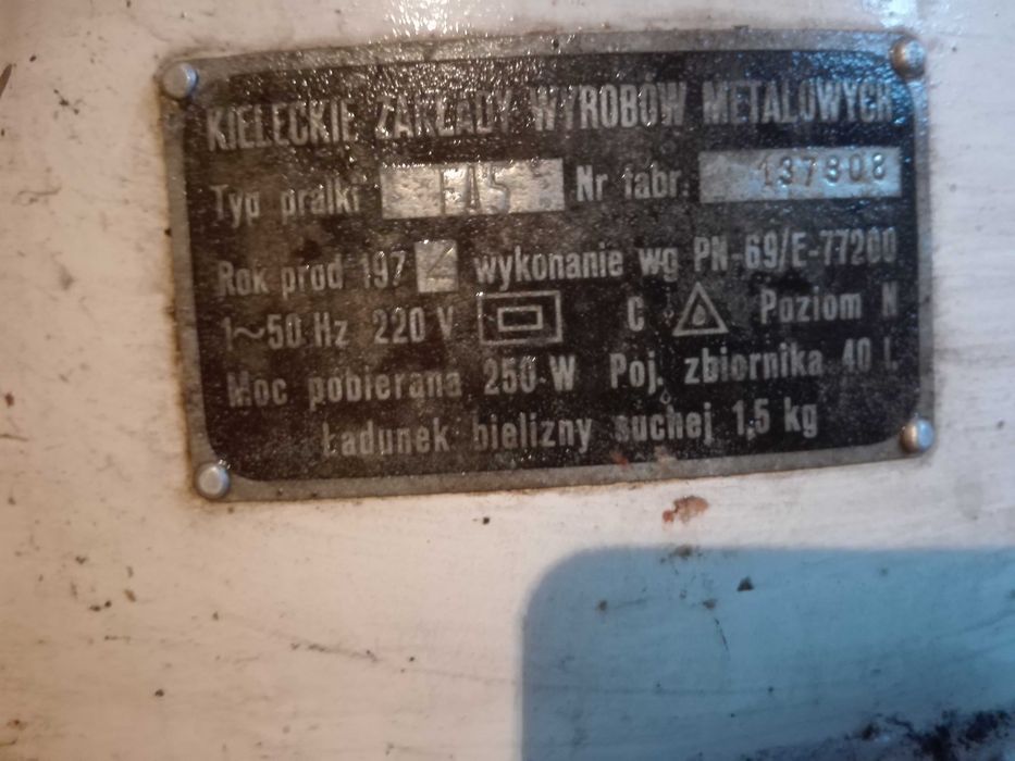 Pralka frania z Maglownicą PRL 1974