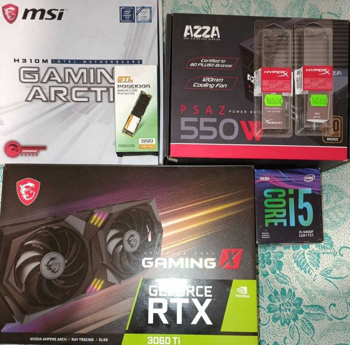 Комп'ютер / ПК / RTX 3060ti / i5-9400F / DDR4 16GB / SSD 512Gb