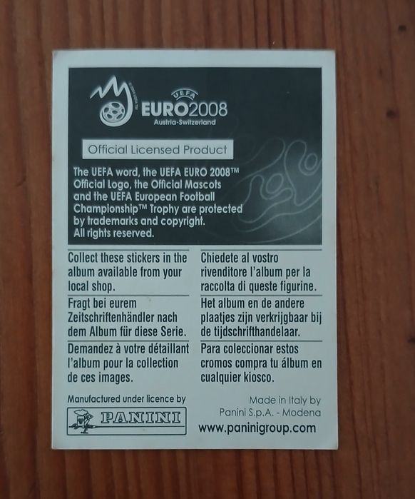 Cristiano Ronaldo In Action - Panini UEFA Euro 2008