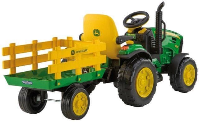 PROMOCJA Traktor elektryczny JOHN DEERE z przyczepą na akumulator 12V
