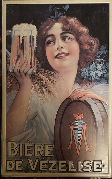 Placa metálica cerveja