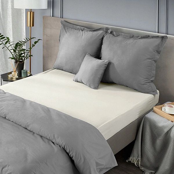 Prześcieradło Satynowe Bawełniane z Gumką Jednolite Nova3/160x200