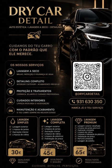DRYCARDETAIL —limpeza e detalhe automovel