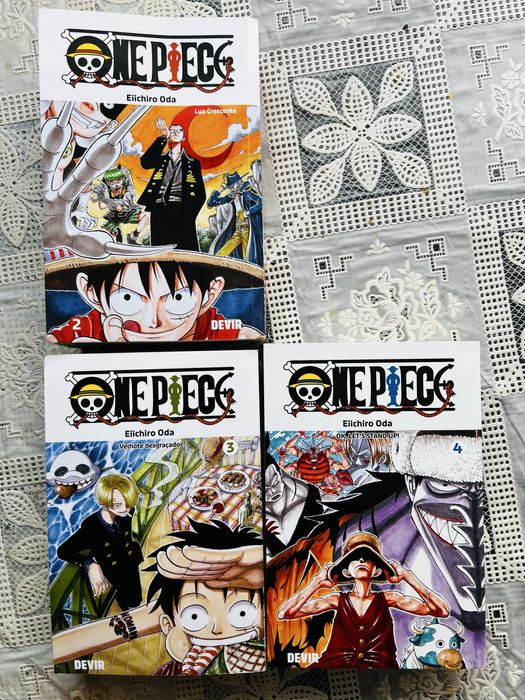 One Piece Manga Volumes 2, 3 e 4, 15€ cada, ótimo estado