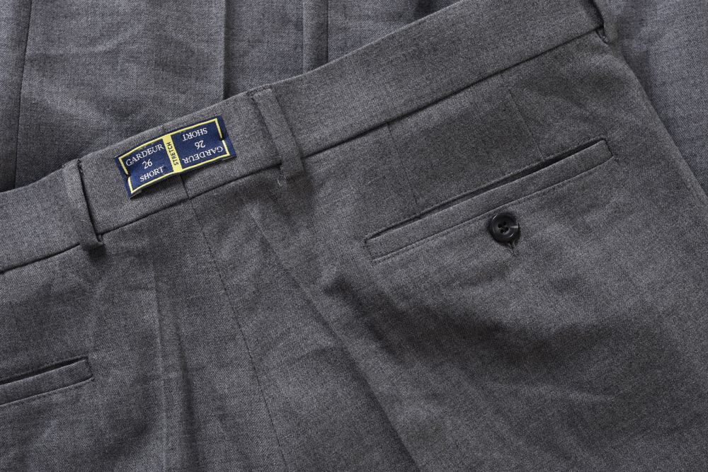 GARDEUR ANDY REGULAR FIT ciepłe szare spodnie męskie w kant wełna r 52