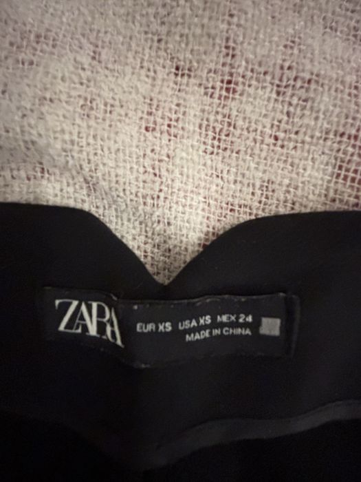 Czarne wysoki stan spodnie zara